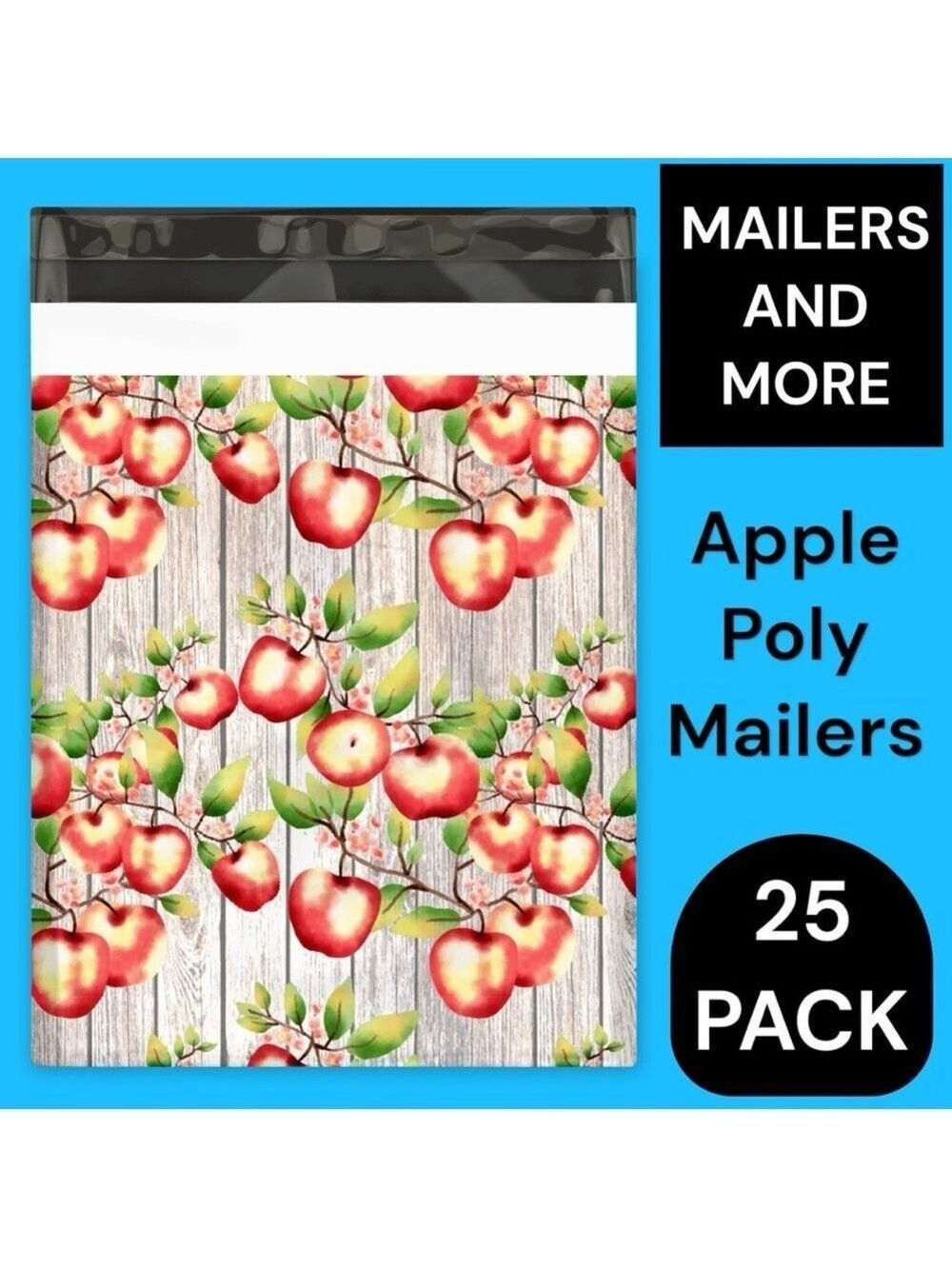 25 10X13 Poly Mailers Apple and Blossoms, Shipping Envelopes PRICE IS FIRM - Picture 5 of 8